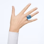 Lucent cocktail ring Octagon cut, Blue - Image 5