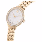 Matrix 3-link watch Swiss Made, Metal bracelet, Gold tone, Champagne gold-tone finish - Image 4
