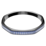Matrix bangle, Baguette cut, Octagon shape, Blue, Ruthenium plated