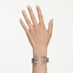 Matrix bangle, Mixed cuts, Bouquet, Multicoloured, Ruthenium plated - Image 2