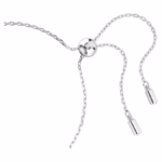 Matrix bracelet Baguette cut, Knot, White, Rhodium plated - Image 4