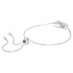 Matrix bracelet Baguette cut, Knot, White, Rhodium plated - Image 5