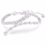 Matrix bracelet Mixed cuts, White, Rhodium plated - Image 2