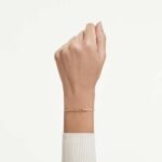 Matrix bracelet, Round cut, White, 18K gold finish - Image 2