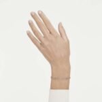 Matrix bracelet, Round cut, White, 18K rose gold finish - Image 2