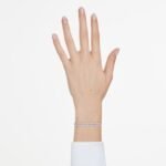 Matrix bracelet, Round cut, White, Rhodium plated - Image 2