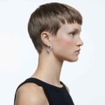 Matrix hoop earrings, Octagon cut, White, Rhodium plated - Image 2