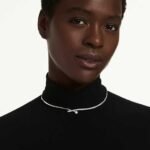Matrix necklace, Round cut, White, Rhodium plated - Image 2