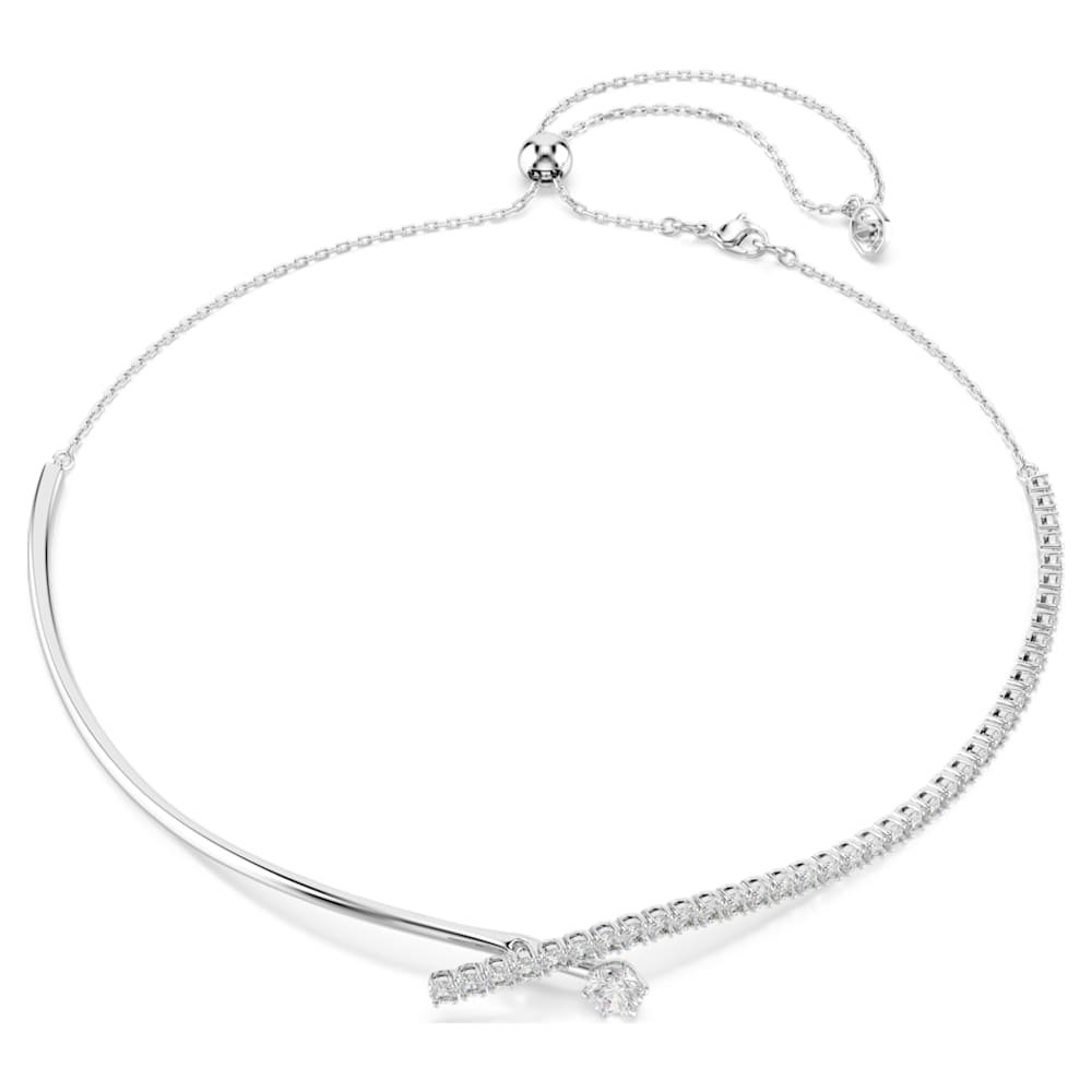 matrix-necklace-round-cut-white-rhodium-plated-swarovski-5754020 Matrix necklace, Round cut, White, Rhodium plated - Image 1