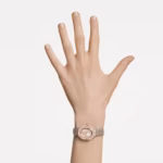 Matrix octagon watch Leather strap, Beige, Rose gold-tone finish - Image 6