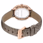 Matrix octagon watch Leather strap, Beige, Rose gold-tone finish - Image 4