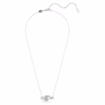 Matrix pendant Baguette cut, Knot, White, Rhodium plated - Image 3