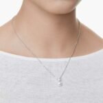Matrix pendant, Crystal pearl, Round cut, White, Rhodium plated - Image 2