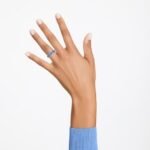 Matrix ring, Baguette cut, Blue, Rhodium plated - Image 2