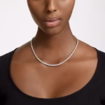 Matrix Tennis set Round cut, White, Rhodium plated - Image 7