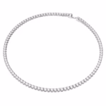 Matrix Tennis set Round cut, White, Rhodium plated - Image 3