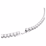 Matrix Tennis set Round cut, White, Rhodium plated - Image 5
