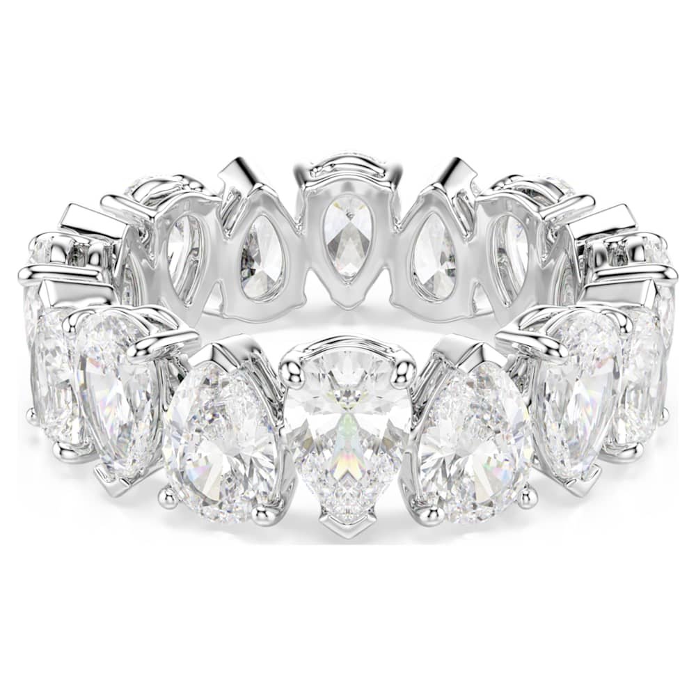 matrix-vittore-ring-pear-cut-white-silver-tone-finish-swarovski-5689468 Matrix Vittore ring, Pear cut, White, Silver-tone finish - Image 1