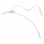 Matrix Y necklace Crystal pearl, Round cut, White, Rhodium plated - Image 5