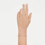 Mesmera bangle, Mixed cuts, White, 18K gold finish - Image 2