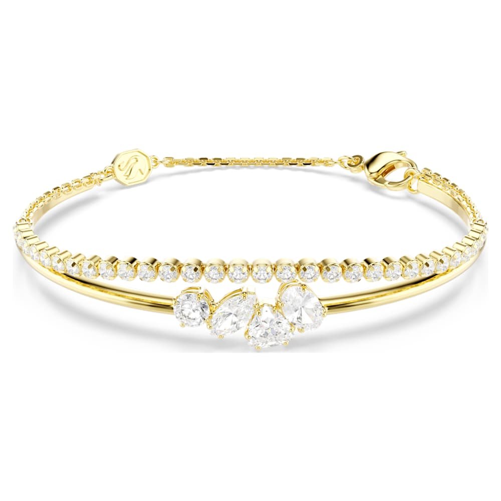 mesmera-bracelet-mixed-cuts-white-18k-gold-finish-swarovski-5747953 Mesmera bracelet, Mixed cuts, White, 18K gold finish - Image 1