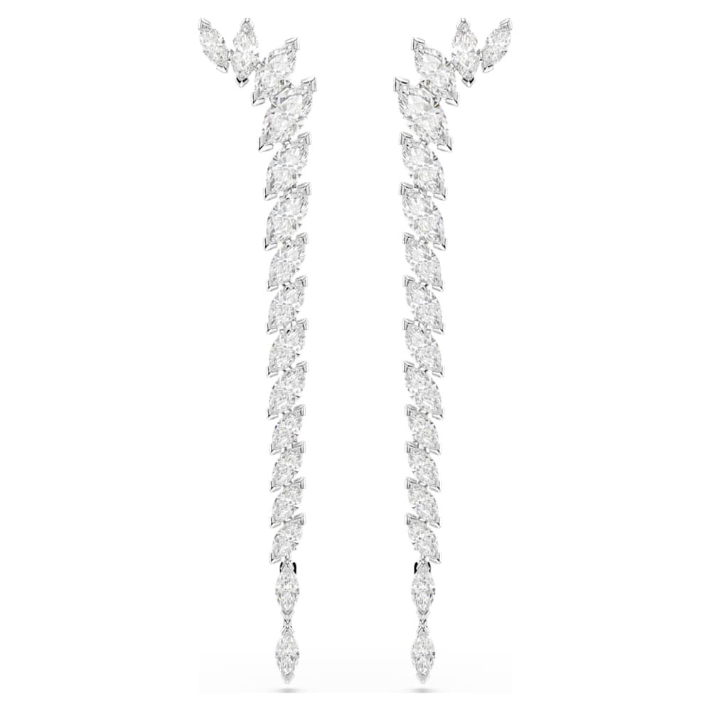 mesmera-earrings-marquise-cut-white-rhodium-plated-swarovski-5748006 Mesmera earrings, Marquise cut, White, Rhodium plated - Image 1