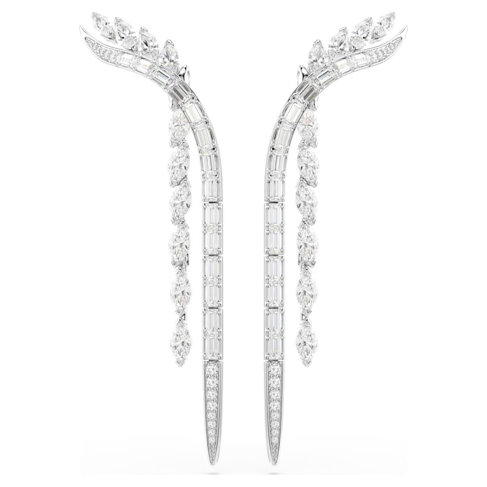 mesmera-earrings-mixed-cuts-white-rhodium-plated-swarovski-5753675 Mesmera earrings, Mixed cuts, White, Rhodium plated - Image 1