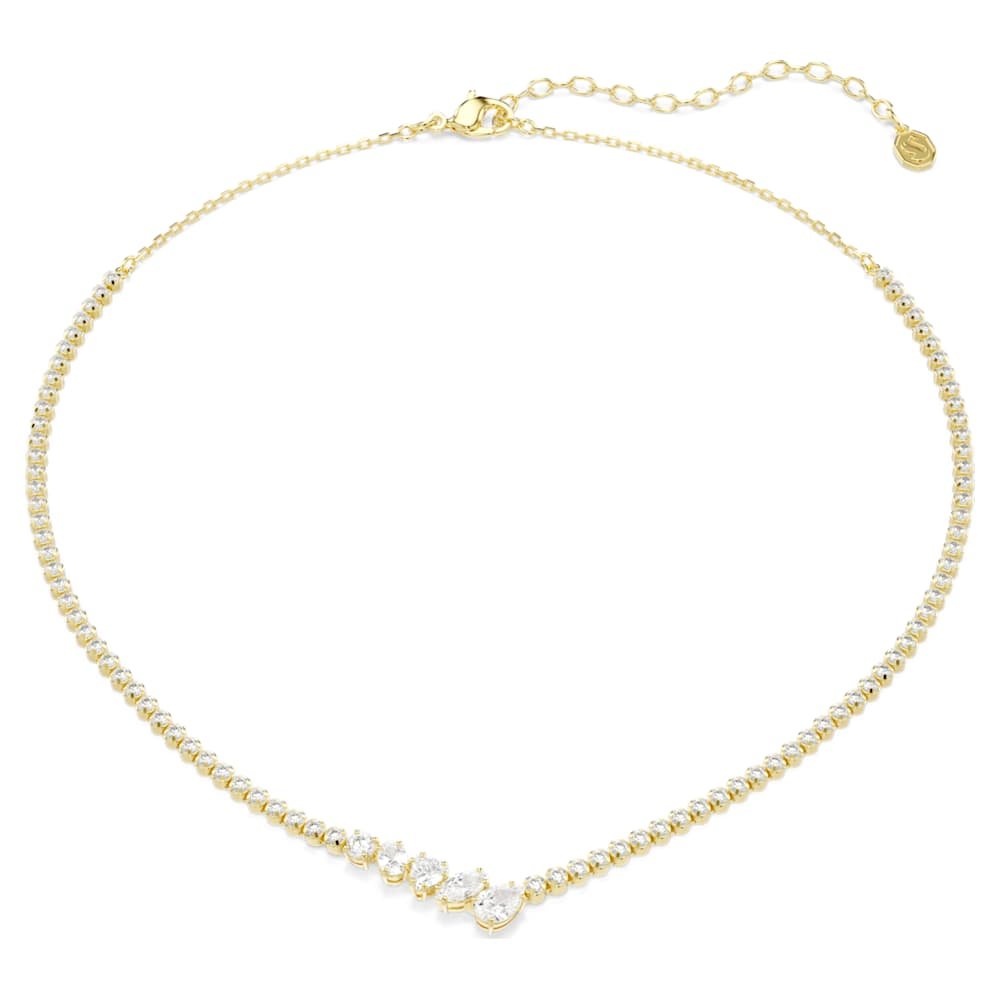 mesmera-necklace-mixed-cuts-white-18k-gold-finish-swarovski-5747931 Mesmera necklace, Mixed cuts, White, 18K gold finish - Image 1