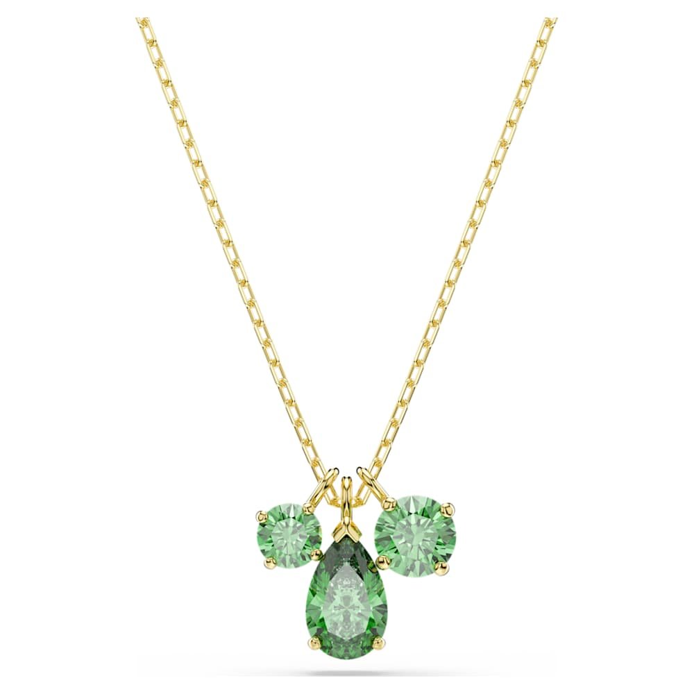 mesmera-pendant-mixed-cuts-green-18k-gold-finish-swarovski-5754392 Mesmera pendant, Mixed cuts, Green, 18K gold finish - Image 1