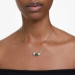 Mesmera pendant, Mixed cuts, Green, Rhodium plated - Image 2