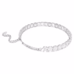 Millenia choker Octagon cut, White, Rhodium plated - Image 5