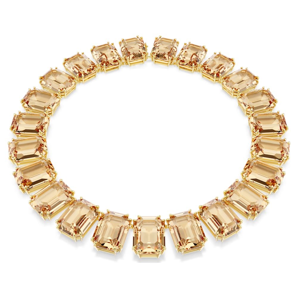 millenia-necklace-oversized-crystals-octagon-cut-caramel-18k-gold-finish-swarovski-5720911 Millenia necklace, Oversized crystals, Octagon cut, Caramel, 18K gold finish - Image 1