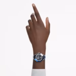 Octea moon watch Swiss Made, Moon, Leather strap, Blue, Stainless steel - Image 5