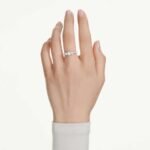 Stilla Attract ring, Round cut, White, Silver-tone finish - Image 2