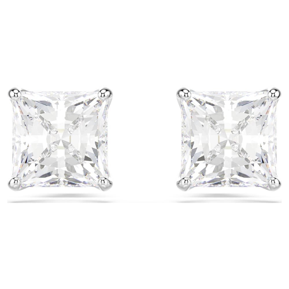 stilla-attract-stud-earrings-square-cut-white-rhodium-plated-swarovski-5430365 Stilla Attract stud earrings, Square cut, White, Rhodium plated - Image 1
