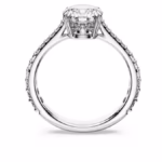 Stilla cocktail ring Round cut, Pavé, White, Silver-tone finish - Image 4