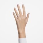 Stilla cocktail ring, Round cut, White, Silver-tone finish - Image 2