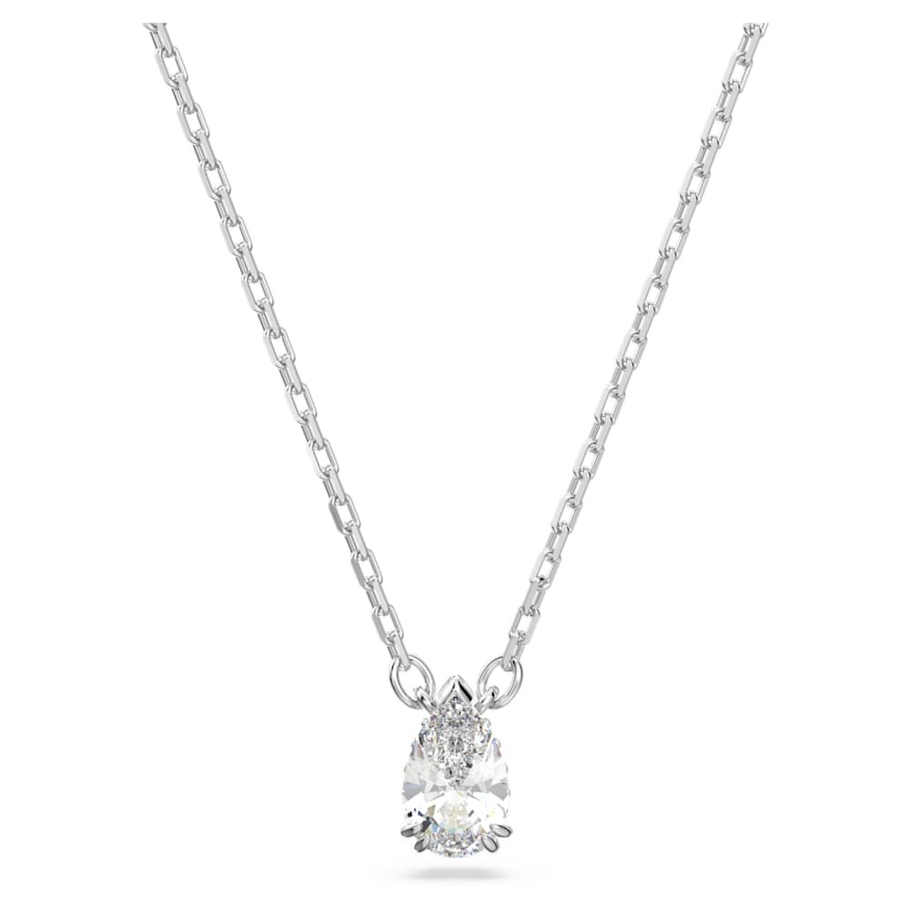 stilla-pendant-pear-cut-white-rhodium-plated-swarovski-5636708 Stilla pendant, Pear cut, White, Rhodium plated - Image 1