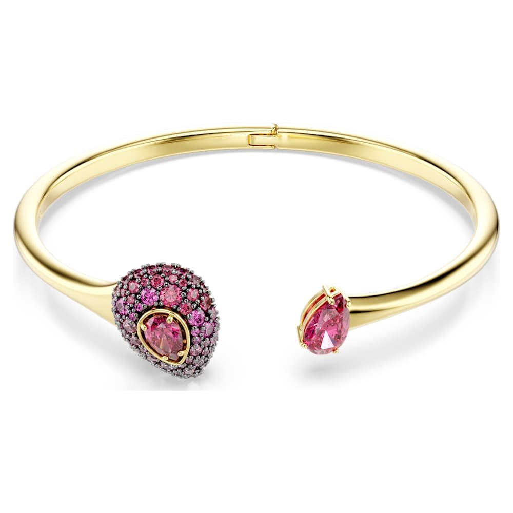 sublima-bangle-pear-cut-red-18k-gold-finish-swarovski-5752894 Sublima bangle, Pear cut, Red, 18K gold finish - Image 1