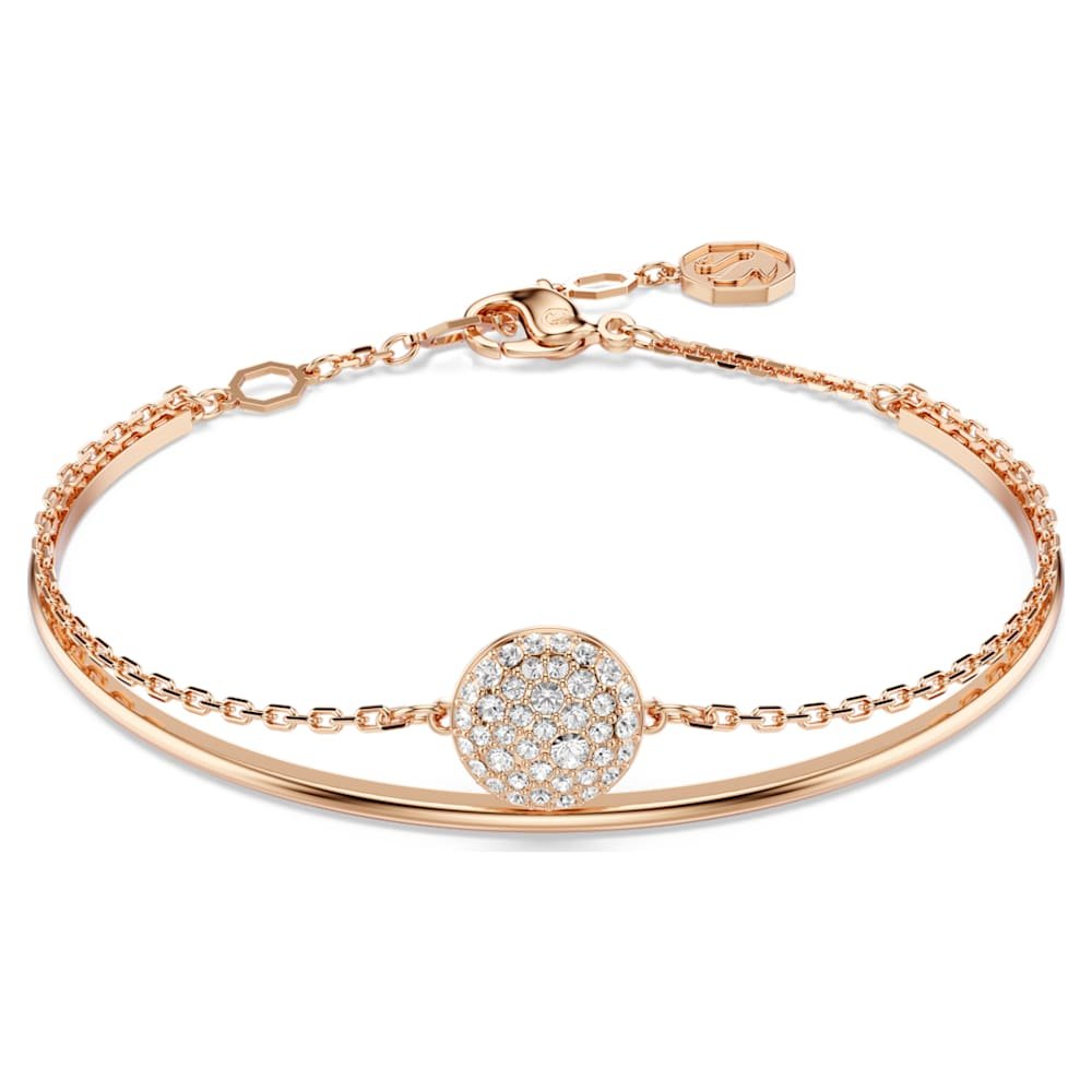 sublima-bangle-white-18k-rose-gold-finish-swarovski-5683452 Sublima bangle, White, 18K rose gold finish - Image 1