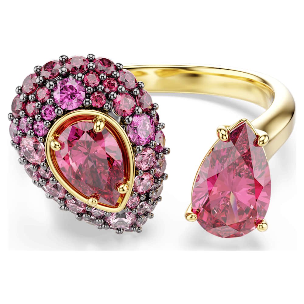 sublima-cocktail-ring-pear-cut-red-18k-gold-finish-swarovski-5752897 Sublima cocktail ring, Pear cut, Red, 18K gold finish - Image 1