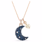 Sublima pendant Crystal pearl, Moon, Multicoloured, 18K rose gold finish - Image 2