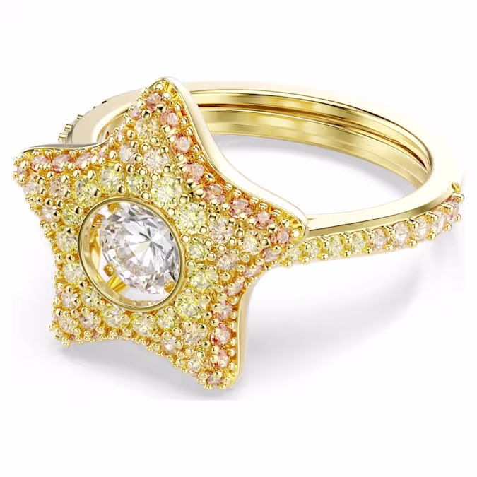 sublima-ring--round-cut--star--multicoloured--18k-gold-finish-swarovski-5767345 (2) Sublima ring Round cut, Star, Multicoloured, 18K gold finish - Image 1