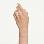 Swan bracelet, Mixed cuts, Swan, White, 18K rose gold finish - Image 2