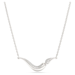 Swarovski Classica necklace, Round cut, White, Sterling silver