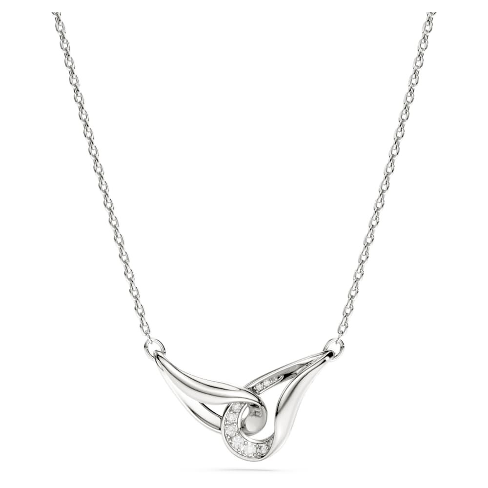 swarovski-classica-pendant-round-cut-interlocking-white-sterling-silver-swarovski-5740343 Swarovski Classica pendant, Round cut, Interlocking, White, Sterling silver - Image 1