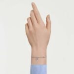Symbolica bracelet, Round cut, Moon, Blue, Rhodium plated - Image 2