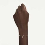Symbolica bracelet, Round cut, Moon, White, 18K gold finish - Image 2