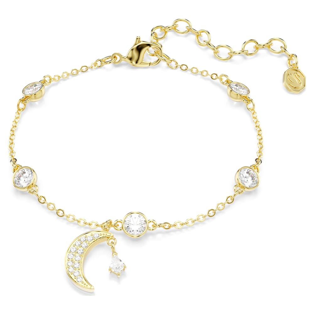 symbolica-bracelet-round-cut-moon-white-18k-gold-finish-swarovski-5754389 Symbolica bracelet, Round cut, Moon, White, 18K gold finish - Image 1