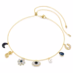 Symbolica choker Crystal pearl, Moon, infinity, clover, evil eye and horseshoe - Image 2